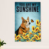 Cute Pembroke Welsh Corgi Poster Print | Cardigan My Sunshine | Wall Art Gift for Corgi Lover