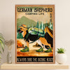 German Shepherd Poster Print | Shepherd Caming Life | Wall Art Gift for Shepherd Mom Dad