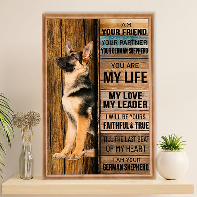 German Shepherd Canvas Prints | Your Friend | Wall Art Gift for Shepherd Dog Lover