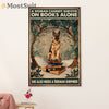German Shepherd Canvas Prints | Woman Loves Book & Dog | Wall Art Gift for Shepherd Dog Lover