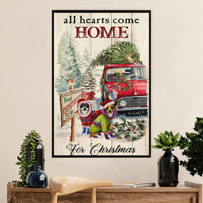 Chihuahua Poster Print | Dog Christmas Tree | Wall Art Gift for Chihuahua Lover, Mom Dad