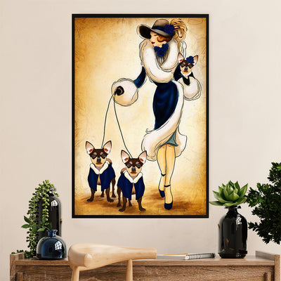 Chihuahua Canvas Wall Art Prints | Lady & Dogs | Gift for Chihuahua Dog Lover