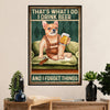 Chihuahua Canvas Wall Art Prints | Drink Beer Forget Things | Gift for Chihuahua Dog Lover