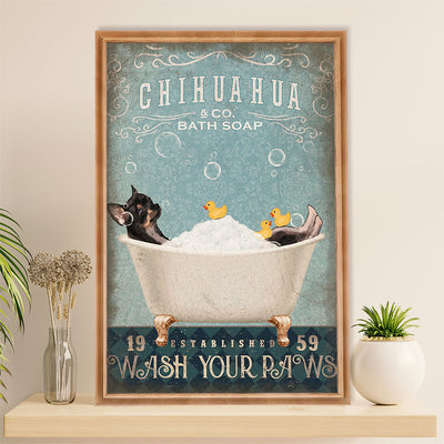 Chihuahua Canvas Wall Art Prints | Dog Bath Soap | Gift for Chihuahua Dog Lover