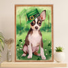 Chihuahua Poster Print | St.Patrick's Day | Wall Art Gift for Chihuahua Lover, Mom Dad