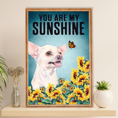 Chihuahua Canvas Wall Art Prints | My Sunshine | Gift for Chihuahua Dog Lover