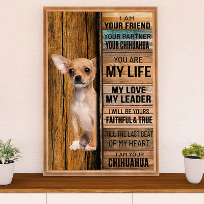 Chihuahua Poster Print | Your Friend | Wall Art Gift for Chihuahua Lover, Mom Dad