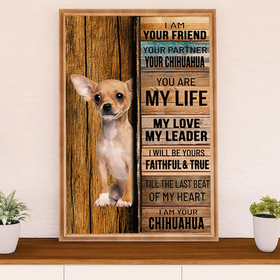 Chihuahua Canvas Wall Art Prints | Your Friend | Gift for Chihuahua Dog Lover