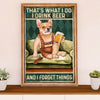 Chihuahua Canvas Wall Art Prints | Drink Beer Forget Things | Gift for Chihuahua Dog Lover