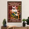 French Bulldog Canvas Wall Art Prints | Books, Wine, Know Things | Gift for French Bulldog Dog Lover