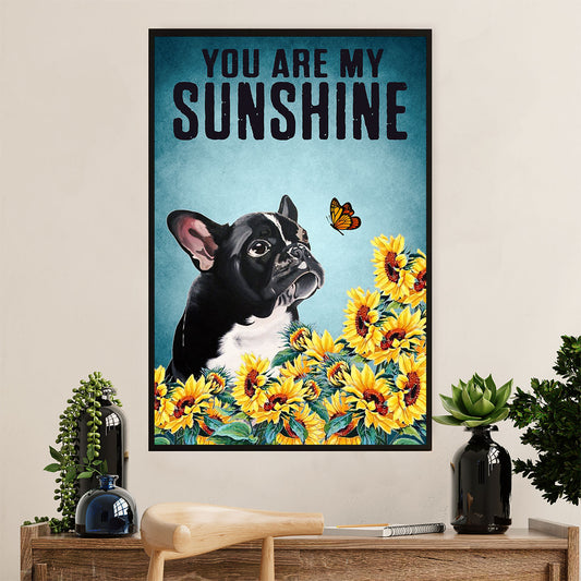 French Bulldog Canvas Wall Art Prints | My Sunshine | Gift for French Bulldog Dog Lover