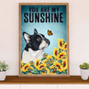 French Bulldog Canvas Wall Art Prints | You Are My Sunshine | Gift for French Bulldog Dog Lover