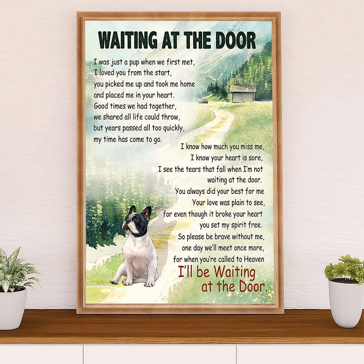 French Bulldog Poster Print | Dog Memorial | Wall Art Gift for French Bulldog Lover, Mom Dad
