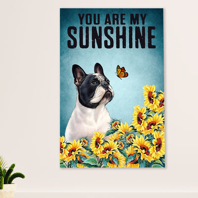 French Bulldog Poster Print | My Sunshine | Wall Art Gift for French Bulldog Lover, Mom Dad