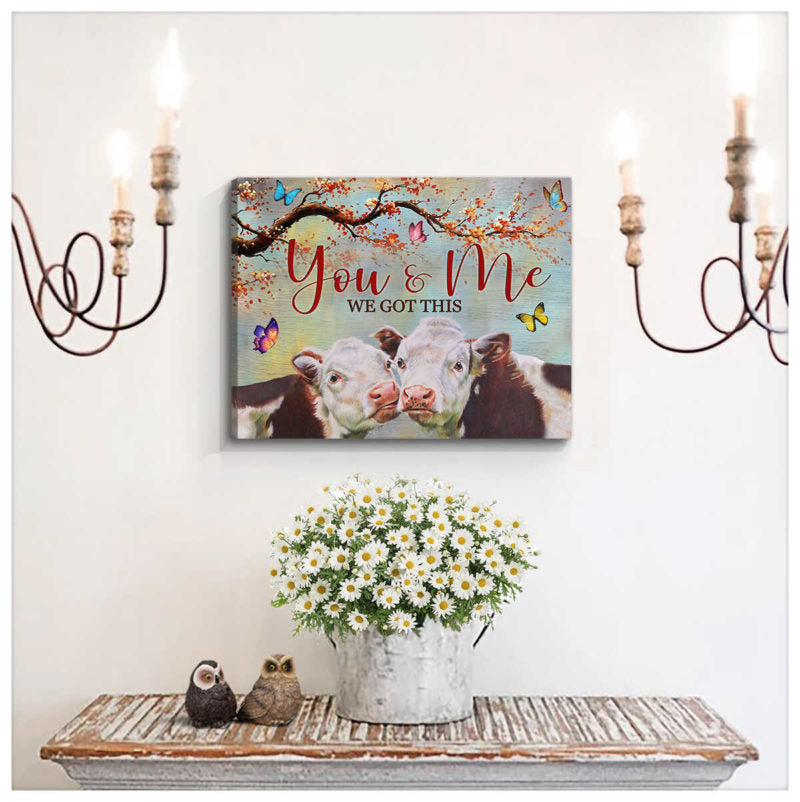 Mostsuit You and me We got this Farm Cows Canvas Poster Wall Art Decor