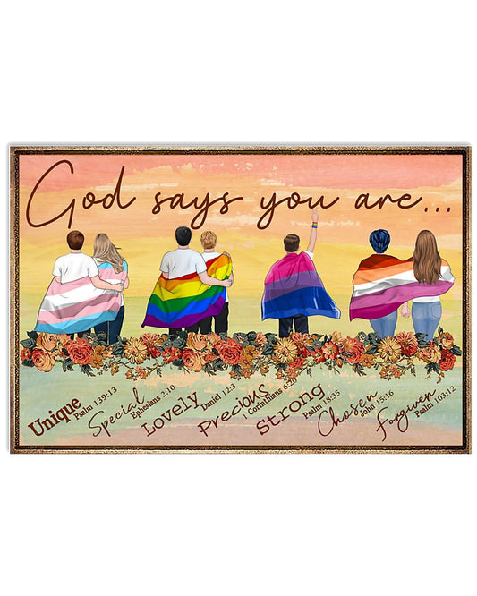 LGBT - God Says You Are Poster