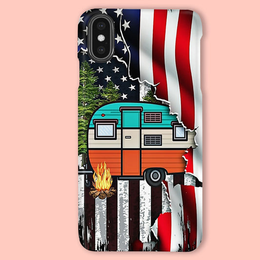 Camping Phone Cases | American Campers | iPhone/Samsung Case - Gift for Campers