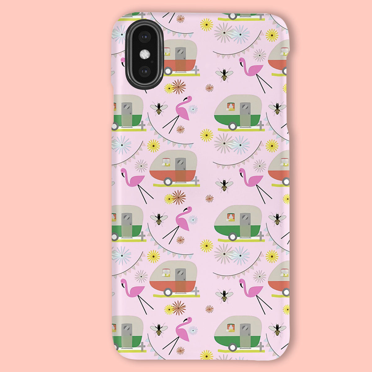 Camping Phone Cases | Flamingo Camping | iPhone/Samsung Case - Gift for Campers