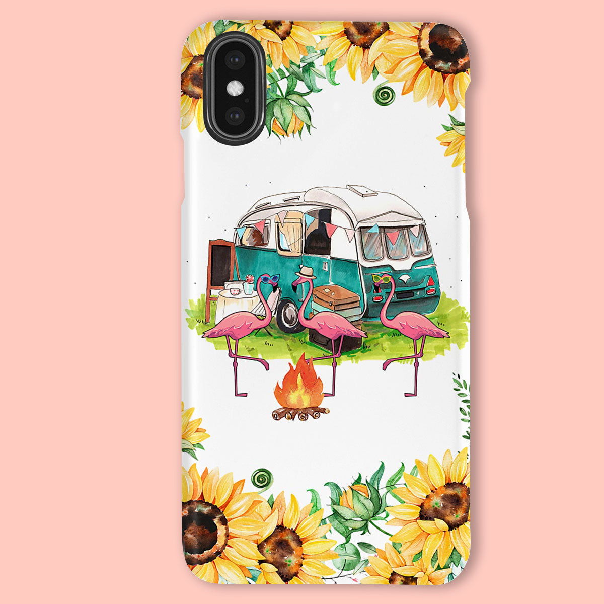 Camping Phone Cases Flamingo Camping iPhone Samsung Case