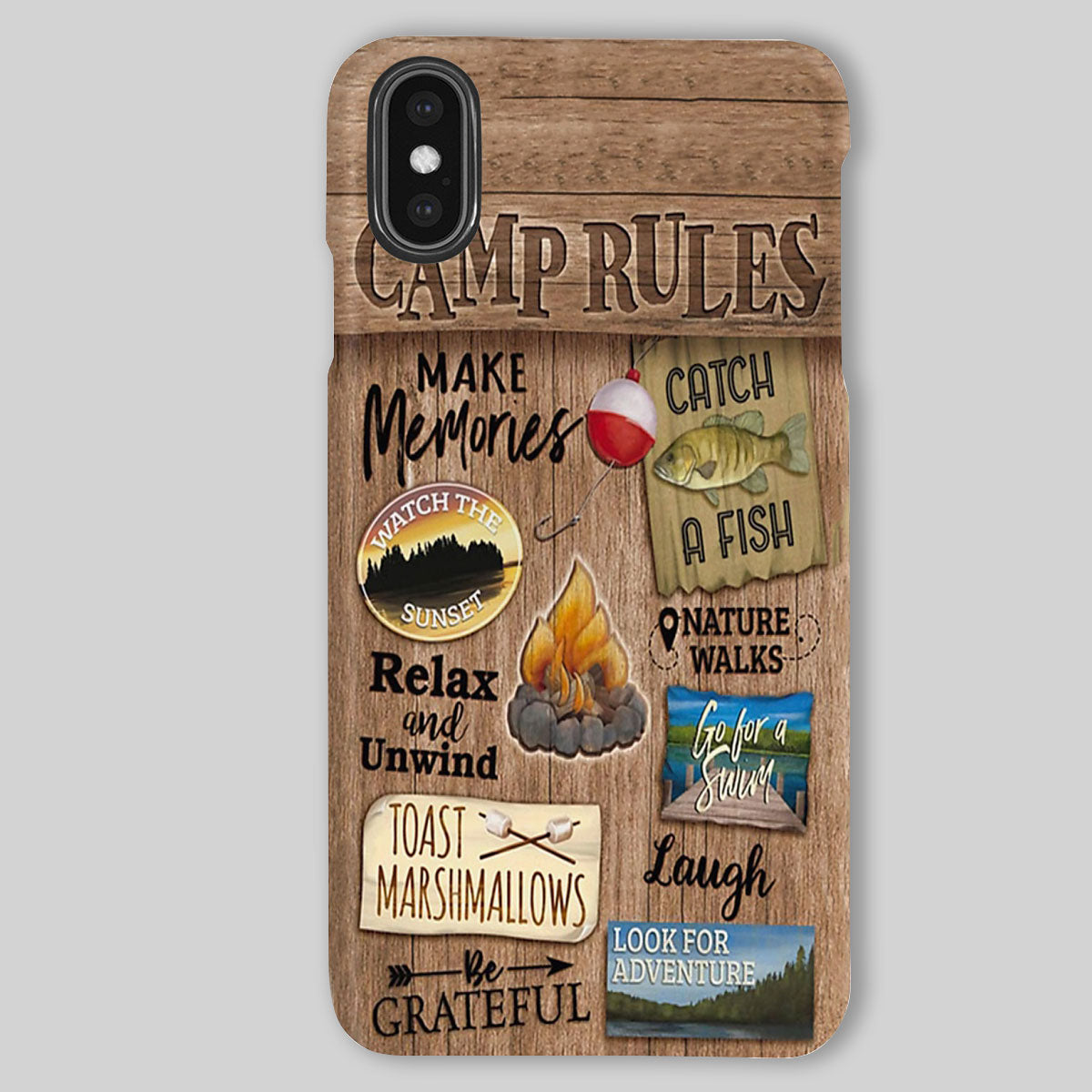 Camping Phone Cases Camp Rules iPhone Samsung Case Gift for