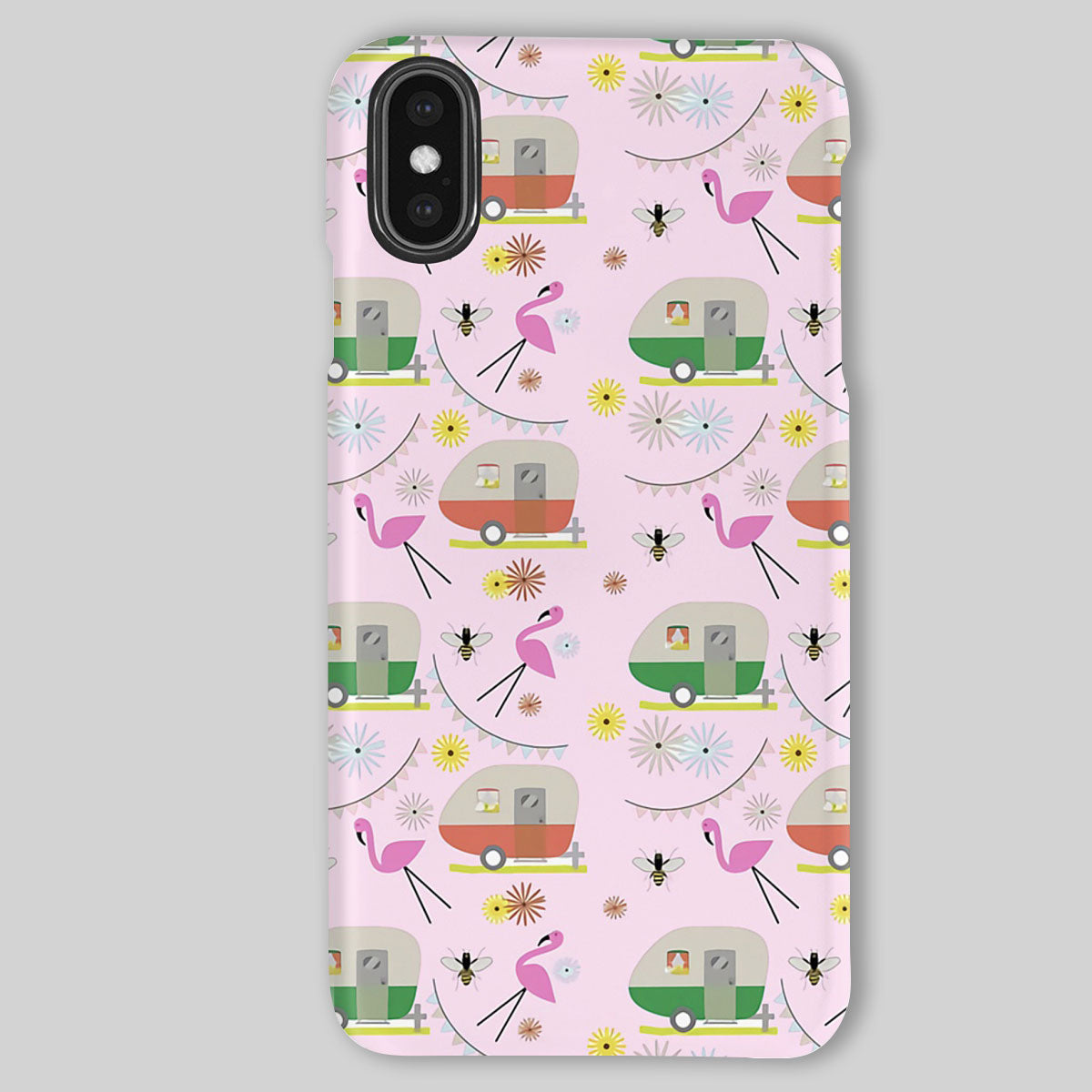 Camping Phone Cases | Flamingo Camping | iPhone/Samsung Case - Gift for Campers