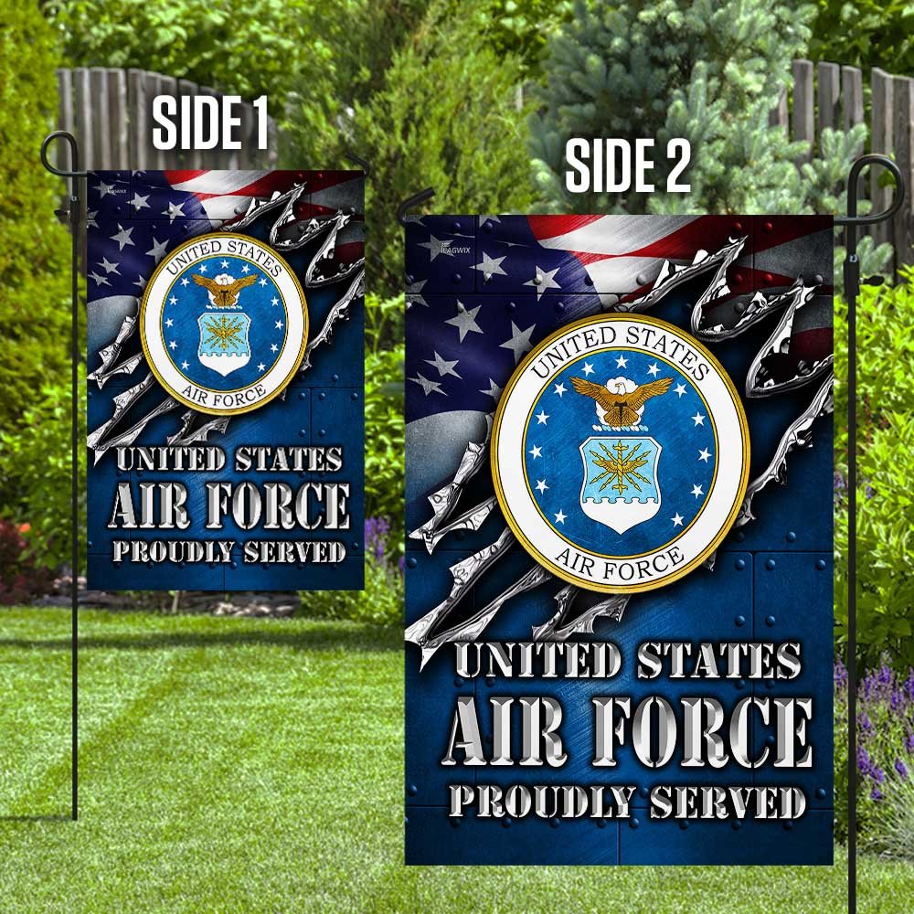 United States Air Force Veteran. Proudly Served Flag