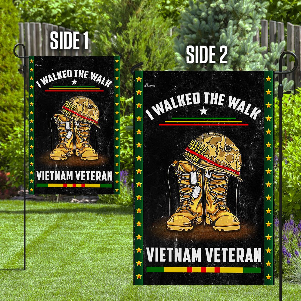 I Walked The Walk Vietnam Veteran Flag