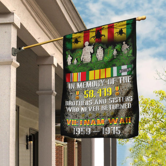 Vietnam Veterans. In Memory Of Brothers And Sisters Flag