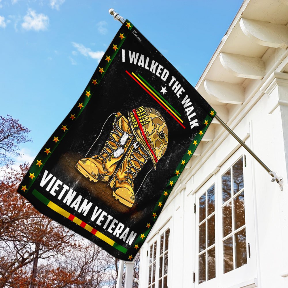 I Walked The Walk Vietnam Veteran Flag