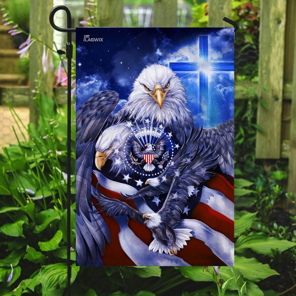 God Bless America. Eagle Flag