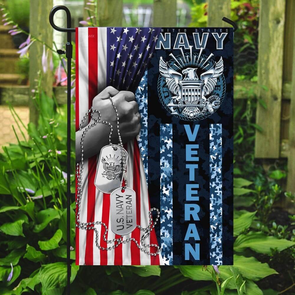 United States Navy Veteran America Flag