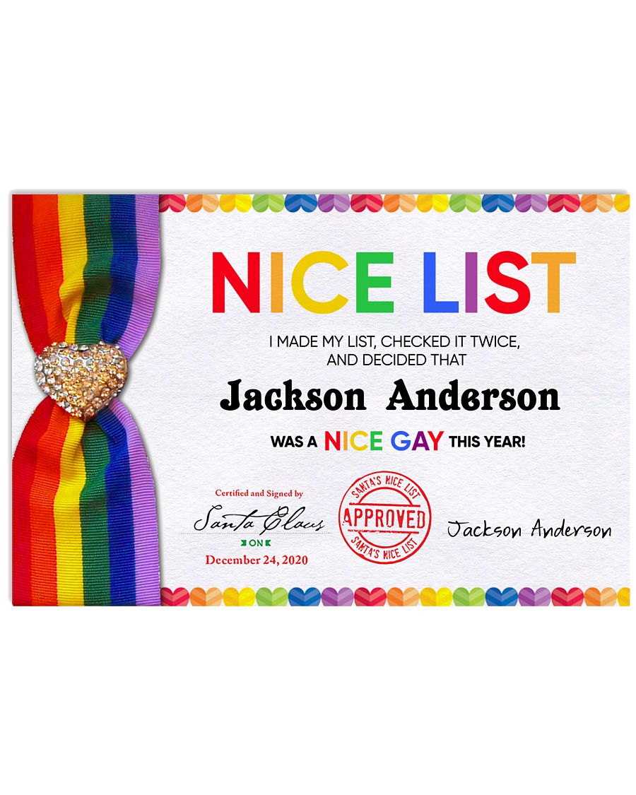 LGBT - Nice List Customized Poster