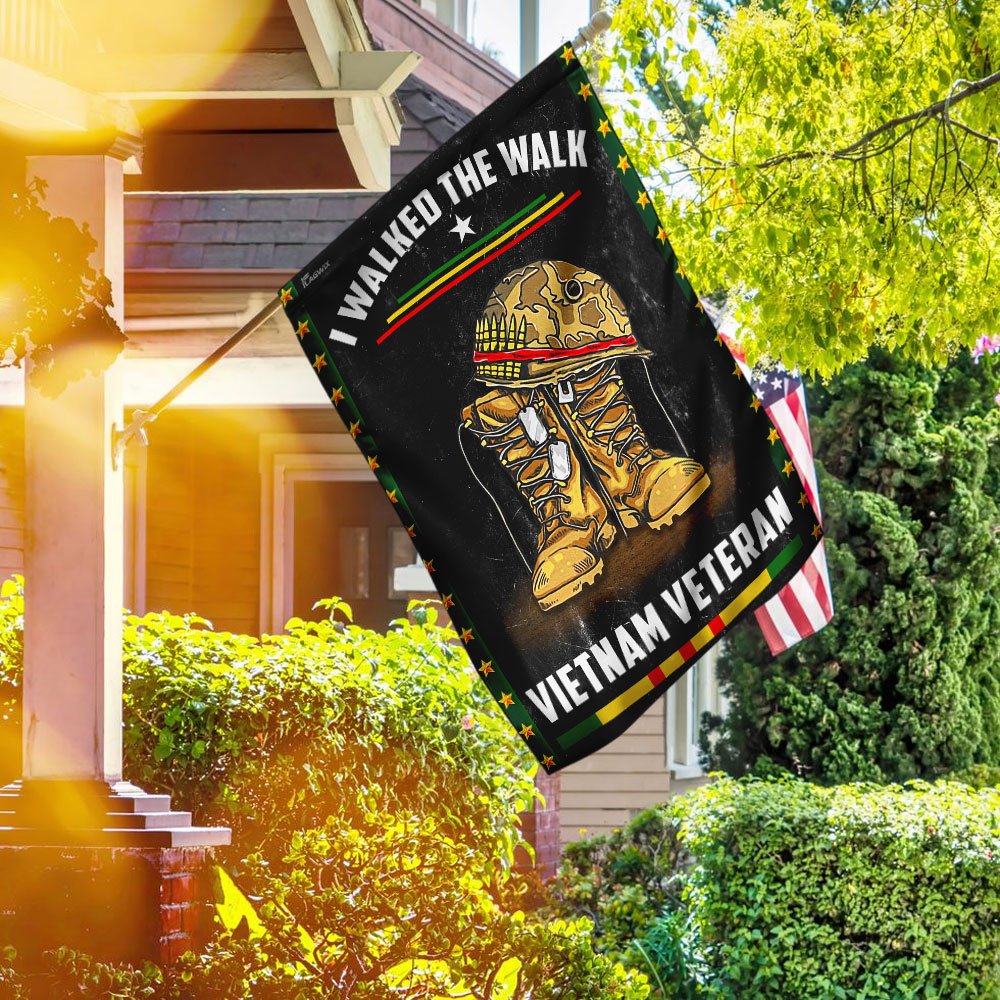 I Walked The Walk Vietnam Veteran Flag