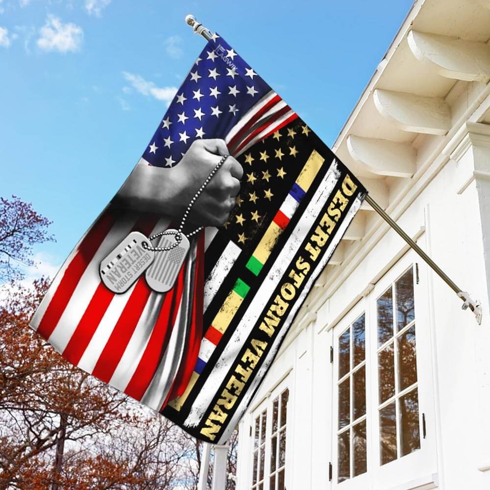 Desert Storm Veteran America Flag