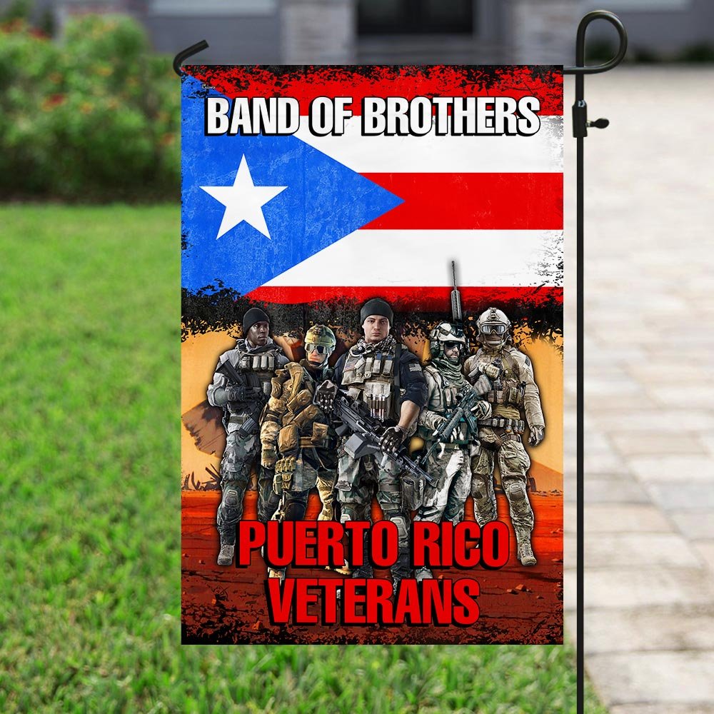 Band Of Brothers Puerto Rico Veterans Flag