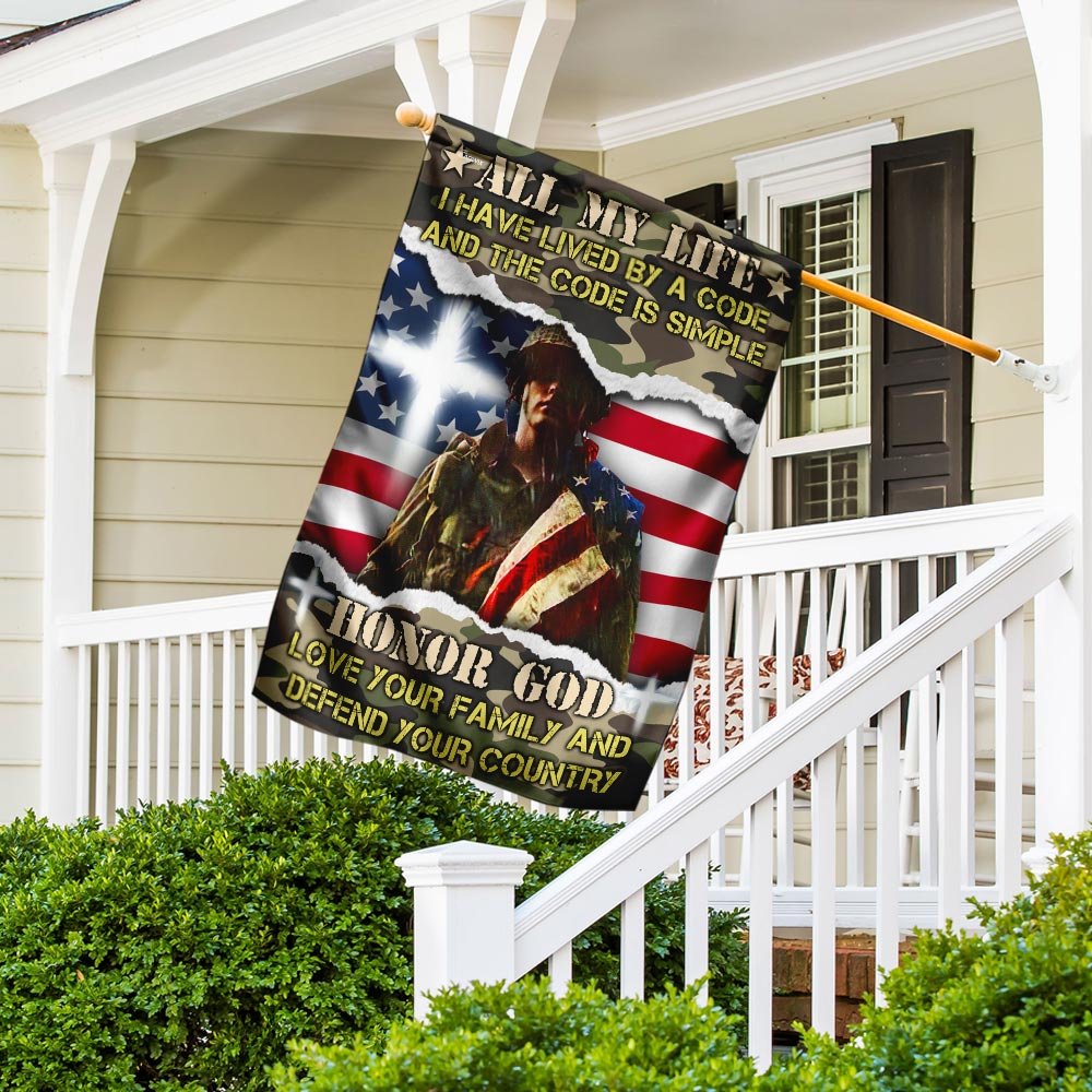 Veteran All My Life I Have Lived By A Code Flag