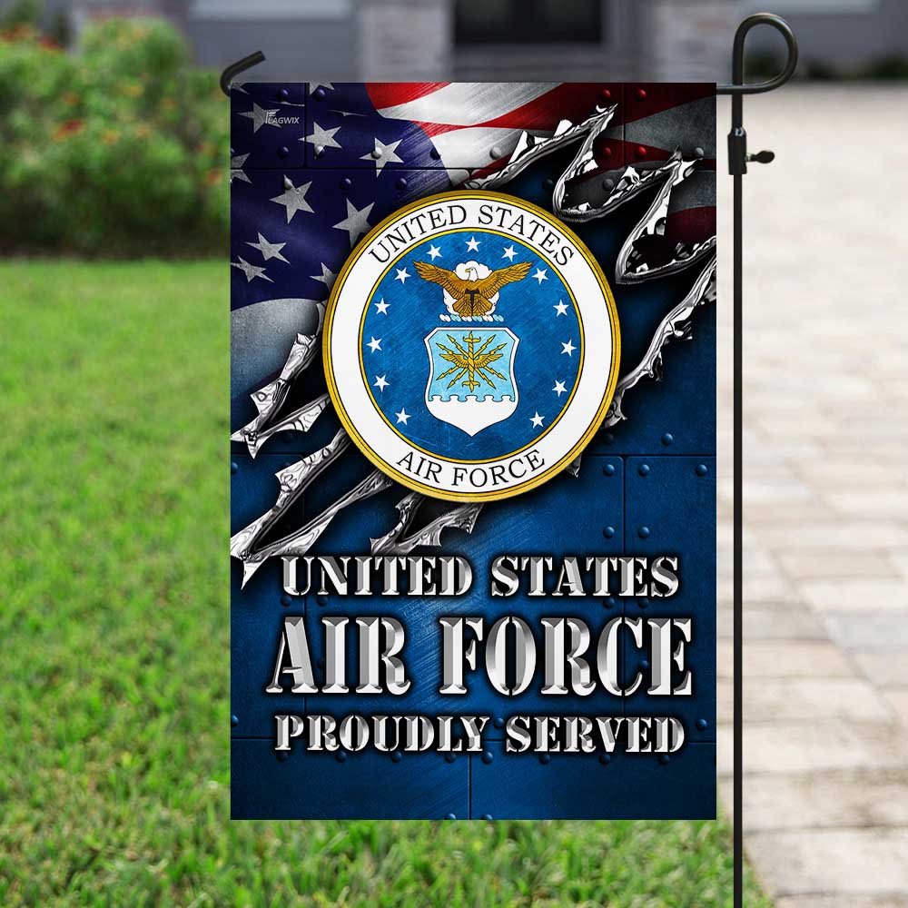 United States Air Force Veteran. Proudly Served Flag