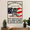 American Veteran Poster | Man Served in the US Military | Wall Art Gift for Veteran's Day US Navy Army