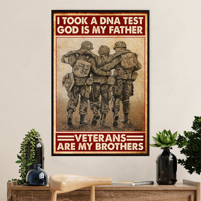 American Veteran Poster | My Brothers | Wall Art Gift for Veteran's Day US Navy Army