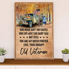 American Veteran Canvas Wall Art Prints | Old Veteran | Gift for Veteran's Day US Navy Army