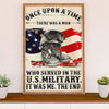 American Veteran Poster | Man Served in the US Military | Wall Art Gift for Veteran's Day US Navy Army