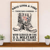 American Veteran Poster | Woman Served in the US Military | Wall Art Gift for Veteran's Day US Navy Army