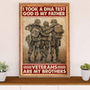 American Veteran Poster | My Brothers | Wall Art Gift for Veteran's Day US Navy Army