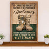 American Veteran Canvas Wall Art Prints | Forever Veteran | Gift for Veteran's Day US Navy Army
