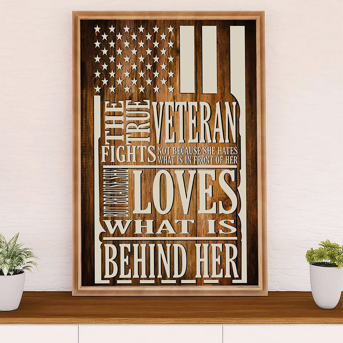 American Veteran Canvas Wall Art Prints | True Veteran | Gift for Veteran's Day US Navy Army