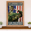 American Veteran Canvas Wall Art Prints | Woman Veteran | Gift for Veteran's Day US Navy Army