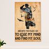 American Veteran Poster | Lose My Mind | Wall Art Gift for Veteran's Day US Navy Army