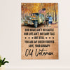 American Veteran Canvas Wall Art Prints | Old Veteran | Gift for Veteran's Day US Navy Army