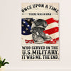 American Veteran Canvas Wall Art Prints | Man Served in the US Military | Gift for Veteran's Day US Navy Army