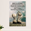 American Veteran Poster | What is a Veteran | Wall Art Gift for Veteran's Day US Navy Army